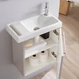 GODART - Pack lave-mains Beige cachemire avec porte serviette - Mitigeur à droite - L.48 X H. 52.5 cm - Houston - vignette