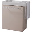 GODART - Meuble Beige cachemire avec lave-mains et porte serviette intégré pour Robinet à gauche Solo - vignette