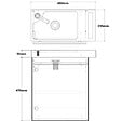 GODART - Meuble Beige cachemire avec lave-mains et porte serviette intégré pour Robinet à gauche Solo - vignette