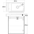 GODART - Meuble lave-mains Strié Noir mat avec porte serviette intégré pour Robinet à droite Solo - vignette