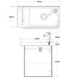 GODART - Pack lave-mains Blanc mat strié avec porte serviette - Robinetterie eau froide à droite - L.48 X H. 52.5 cm - Houston - vignette