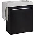 GODART - Meuble noir mat Solo avec lave-mains et porte serviette intégré pour Robinet à droite - vignette