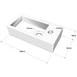 GODART - Lave mains rectangle design noir mat 38 cm - vignette