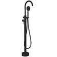 PLANETE BAIN - Mitigeur bain douche sur pied en inox noir mat pour baignoire ilot - Alois - vignette