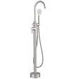 PLANETE BAIN - Mitigeur bain douche sur pied en inox brossé pour baignoire ilot - Alois - vignette