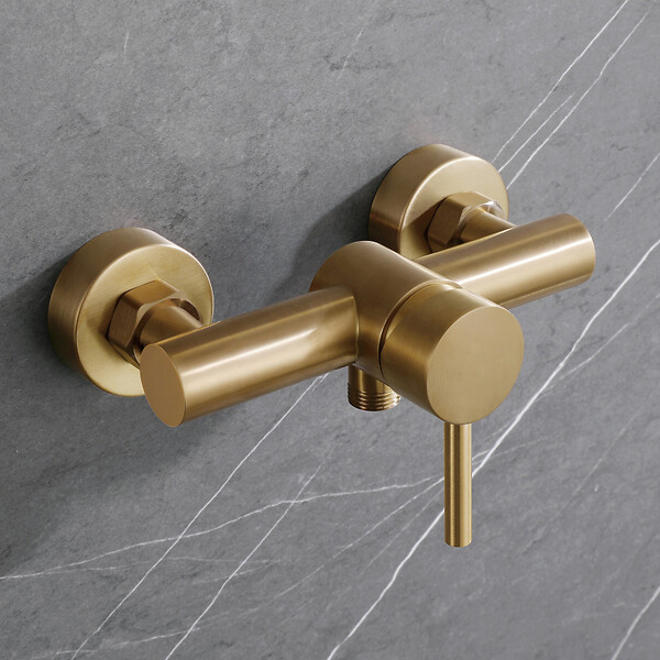 PLANETE BAIN - Mitigeur de douche mécanique inox brossé doré - Alois - large