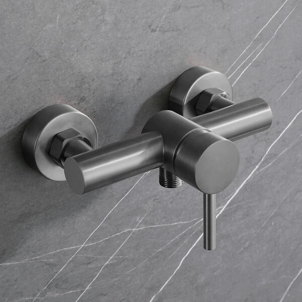 PLANETE BAIN - Mitigeur de douche mécanique inox brossé gun metal - Alois - large