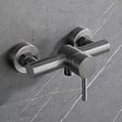 PLANETE BAIN - Mitigeur de douche mécanique inox brossé gun metal - Alois - vignette