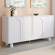 ID MARKET - Buffet 160 cm ARCHIE 4 portes design arche blanc - vignette