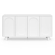 ID MARKET - Buffet 160 cm ARCHIE 4 portes design arche blanc - vignette