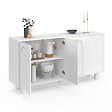ID MARKET - Buffet 160 cm ARCHIE 4 portes design arche blanc - vignette