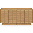 ID MARKET - Buffet 160 cm ROSIE 4 portes façon hêtre design minimaliste - vignette