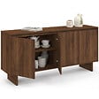 ID MARKET - Buffet 160 cm YURI 4 portes effet noyer - vignette