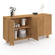 ID MARKET - Buffet 160 cm ARCHIE 4 portes design arche effet bois - vignette