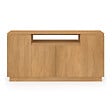 ID MARKET - Buffet 160 cm SERENA 4 portes avec niche centrale effet bois - vignette