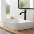 PLANETE BAIN - Mitigeur lavabo haut inox noir mat avec bonde H 29.3 cm - Alois - vignette