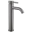 PLANETE BAIN - Mitigeur lavabo haut inox brossé gun metal avec bonde H 29.3 cm - Alois - vignette
