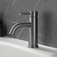 PLANETE BAIN - Mitigeur lavabo inox brossé gun metal avec bonde H 17.2 cm- Alois - vignette