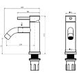 PLANETE BAIN - Mitigeur lavabo inox noir mat avec bonde H 17.2 cm- Alois - vignette