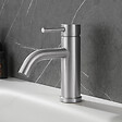PLANETE BAIN - Mitigeur lavabo inox brossé avec bonde H 17.2 cm- Alois - vignette