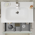 GODART - Meuble salle de bain strié 70 cm - Plan vasque Solid surface - Vert mat - A suspendre - Karaib 2 - vignette