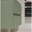 GODART - Meuble salle de bain strié 70 cm - Plan vasque Solid surface - Vert mat - A suspendre - Karaib 2 - vignette