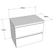 GODART - Meuble salle de bain strié 60 cm pour vasque à poser - Vert mat - A suspendre - Karaib 2 - vignette
