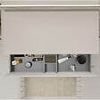GODART - Meuble salle de bain strié 100 cm pour vasque à poser - Beige cachemire mat - A suspendre - Karaib 2 - vignette