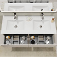GODART - Meuble salle de bain 120 cm - Double vasque céramique - Beige cachemire mat - A suspendre - Karaib 2 - vignette