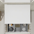 GODART - Meuble salle de bain strié 60 cm pour vasque à poser - Blanc mat - A suspendre - Karaib 2 - vignette
