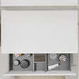 GODART - Meuble salle de bain strié 80 cm pour vasque à poser - Blanc mat - A suspendre - Karaib 2 - vignette