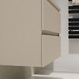 GODART - Meuble salle de bain 70 cm pour vasque à poser - Beige cachemire mat - A suspendre - Karaib 2 - vignette