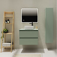 GODART - Meuble salle de bain 70 cm pour vasque à poser - Vert mat - A suspendre - Karaib 2 - vignette
