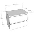 GODART - Meuble salle de bain 70 cm pour vasque à poser - Vert mat - A suspendre - Karaib 2 - vignette