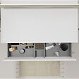 GODART - Meuble salle de bain strié 100 cm pour vasque à poser - Blanc mat - A suspendre - Karaib 2 - vignette