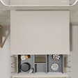 GODART - Meuble salle de bain strié 60 cm pour vasque à poser - Beige cachemire mat - A suspendre - Karaib 2 - vignette