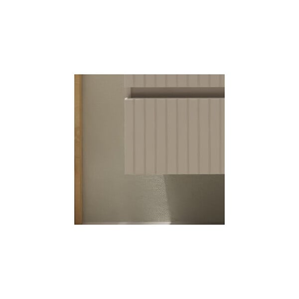 GODART - Meuble salle de bain strié 60 cm pour vasque à poser - Beige cachemire mat - A suspendre - Karaib 2 - large