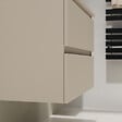 GODART - Meuble salle de bain 100 cm pour vasque à poser - Beige cachemire mat - A suspendre - Karaib 2 - vignette