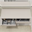GODART - Meuble salle de bain 120 cm pour vasque à poser - Beige cachemire mat - A suspendre - Karaib 2 - vignette