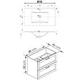 ALLIBERT - Meuble salle de bain 80 cm - Plan vasque céramique - Effet chêne hamilton - A suspendre - Cambridge - vignette