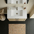 ALLIBERT - Meuble salle de bain 80 cm - Plan vasque céramique - Effet chêne hamilton - A suspendre - Cambridge - vignette