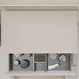 GODART - Meuble salle de bain strié 80 cm pour vasque à poser - Beige cachemire mat - A suspendre - Karaib 2 - vignette