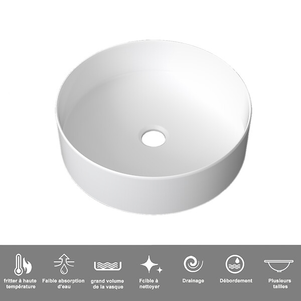 AICA SANITAIRE - AICA Ensemble meuble de Salle de Bain Suspendu 120cm avec vasque à poser + 2*Colonne + Armoire salle de bain avec miroir, Anthracite + Chêne - large