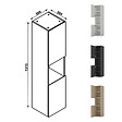AICA SANITAIRE - AICA Ensemble meuble de Salle de Bain Suspendu 80cm avec lavabo à poser + 2*Colonne + Miroir LED Dimmable - vignette