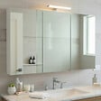 GODART - Armoire miroir de toilette éclairante 3 portes 120 cm blanche Juno 2 - vignette