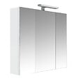 GODART - Armoire miroir de toilette éclairante 3 portes 80 cm blanche Juno 2 - vignette