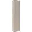 GODART - Meuble colonne salle de bain strié 140 cm suspendu - Beige cachemire mat - Karaib 2 - vignette