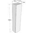 GODART - Meuble colonne salle de bain strié 140 cm suspendu - Beige cachemire mat - Karaib 2 - vignette
