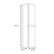 ALLIBERT - Meuble colonne salle de bain 180 cm suspendu - Chêne Australien - Max - Allibert - vignette