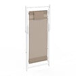 ID MARKET - Lot de 2 chiliennes en métal blanc LOTA toile textilène beige - vignette